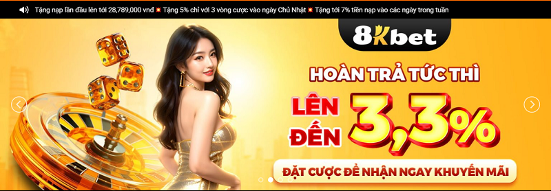 Cập nhật khuyến mãi tại 8kbet