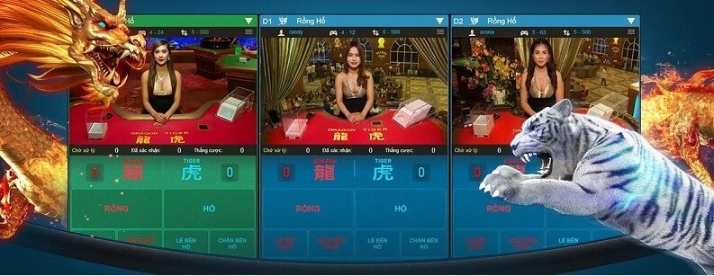 Cách chơi game bài Rồng Hổ theo cửa hòa